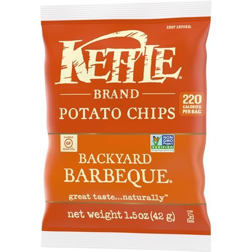 Kettle Brand Croustilles, Croustilles cuites à la marmite saveur barbecue, Sac de collation, 42 g