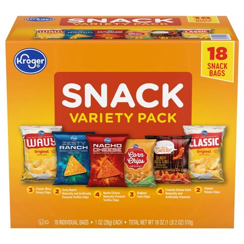 Kroger Lot de 18 paquets de snacks variés