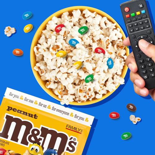 M&Ms Bonbons au chocolat au lait et aux cacahuètes, format familial, sac refermable de 512,5 g