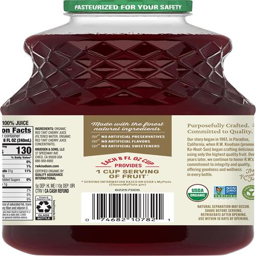 Jus de cerises acides bio R.W. Knudsen Family, 946 ml