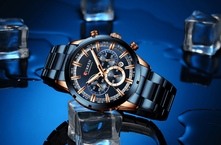 Montre de sport étanche en acier inoxydable pour homme avec chronomètre et affichage de la date spécial, design unique, cadeau parfait
