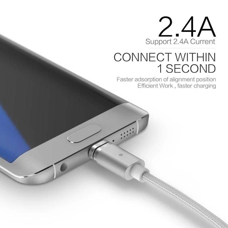 Câble magnétique micro USB (2,4 A) pour synchronisation et charge