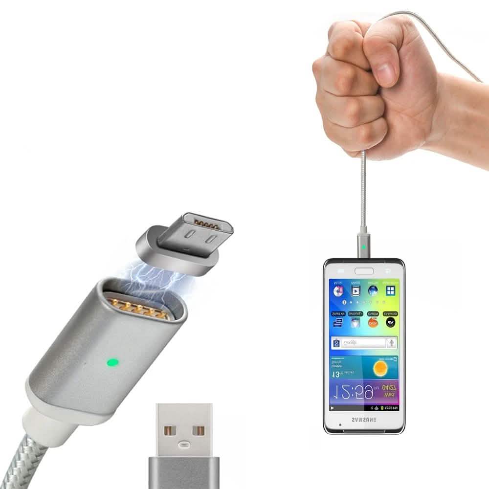 Câble magnétique micro USB (2,4 A) pour synchronisation et charge