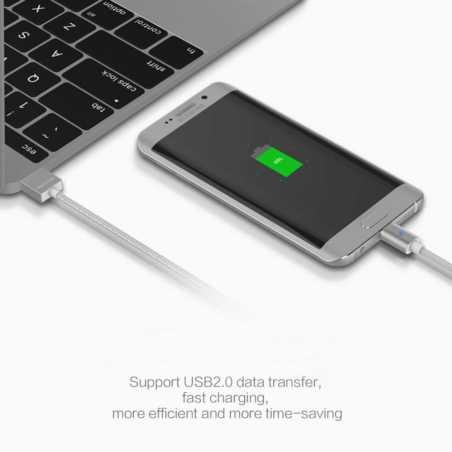 Câble magnétique micro USB (2,4 A) pour synchronisation et charge