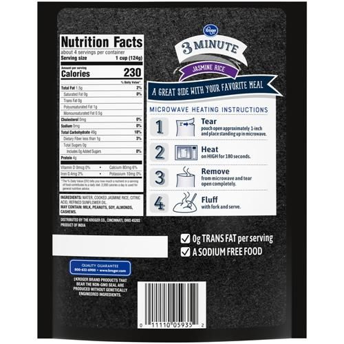 Riz Jasmin 3 Minutes Kroger 510 g