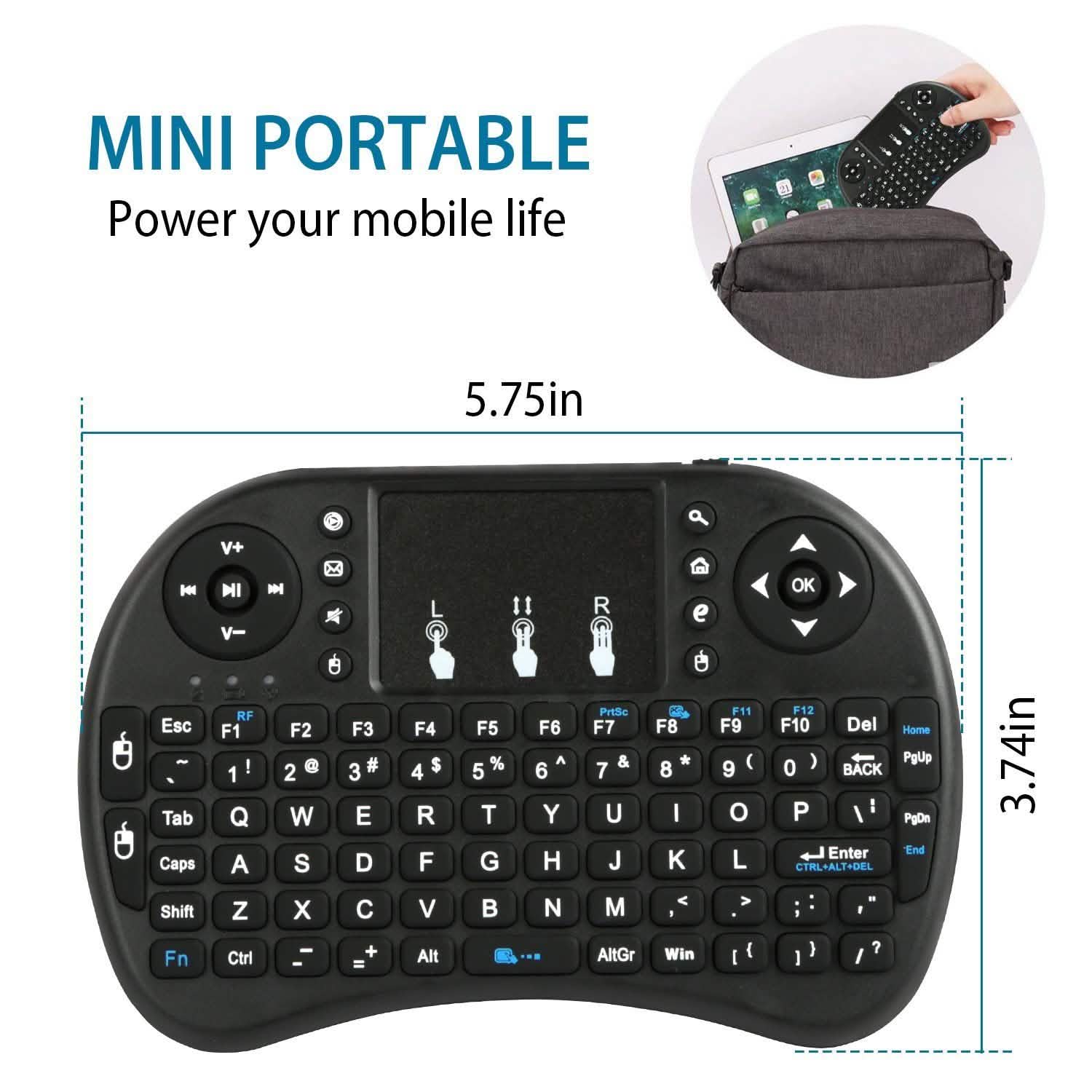 Mini-clavier et pavé tactile sans fil 2,4G