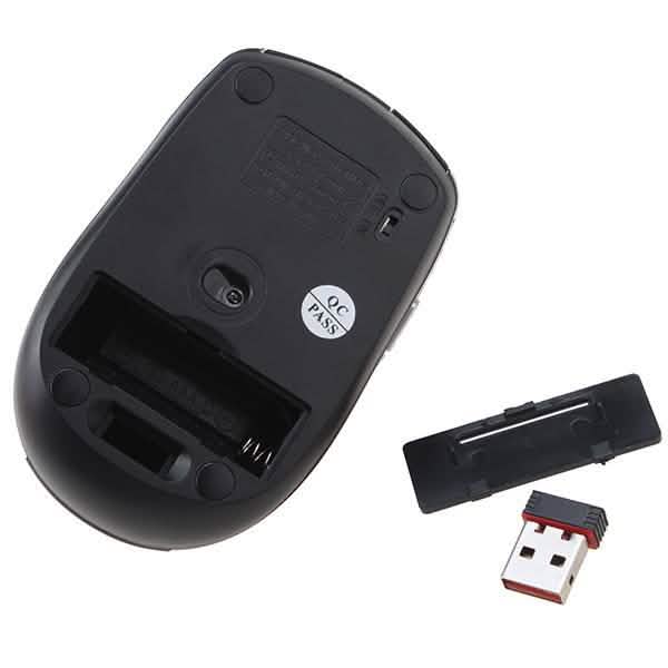 Souris optique sans fil 2,4 GHz avec récepteur USB et DPI réglable pour PC portable et ordinateur de bureau