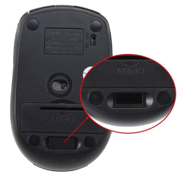 Souris optique sans fil 2,4 GHz avec récepteur USB et DPI réglable pour PC portable et ordinateur de bureau
