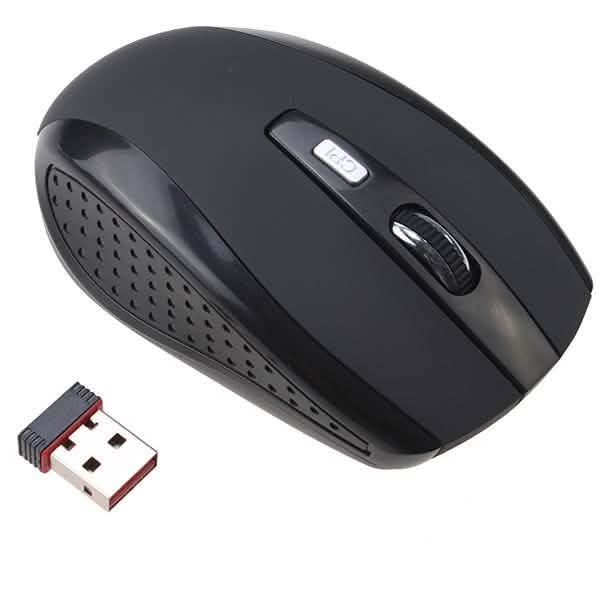 Souris optique sans fil 2,4 GHz avec récepteur USB et DPI réglable pour PC portable et ordinateur de bureau