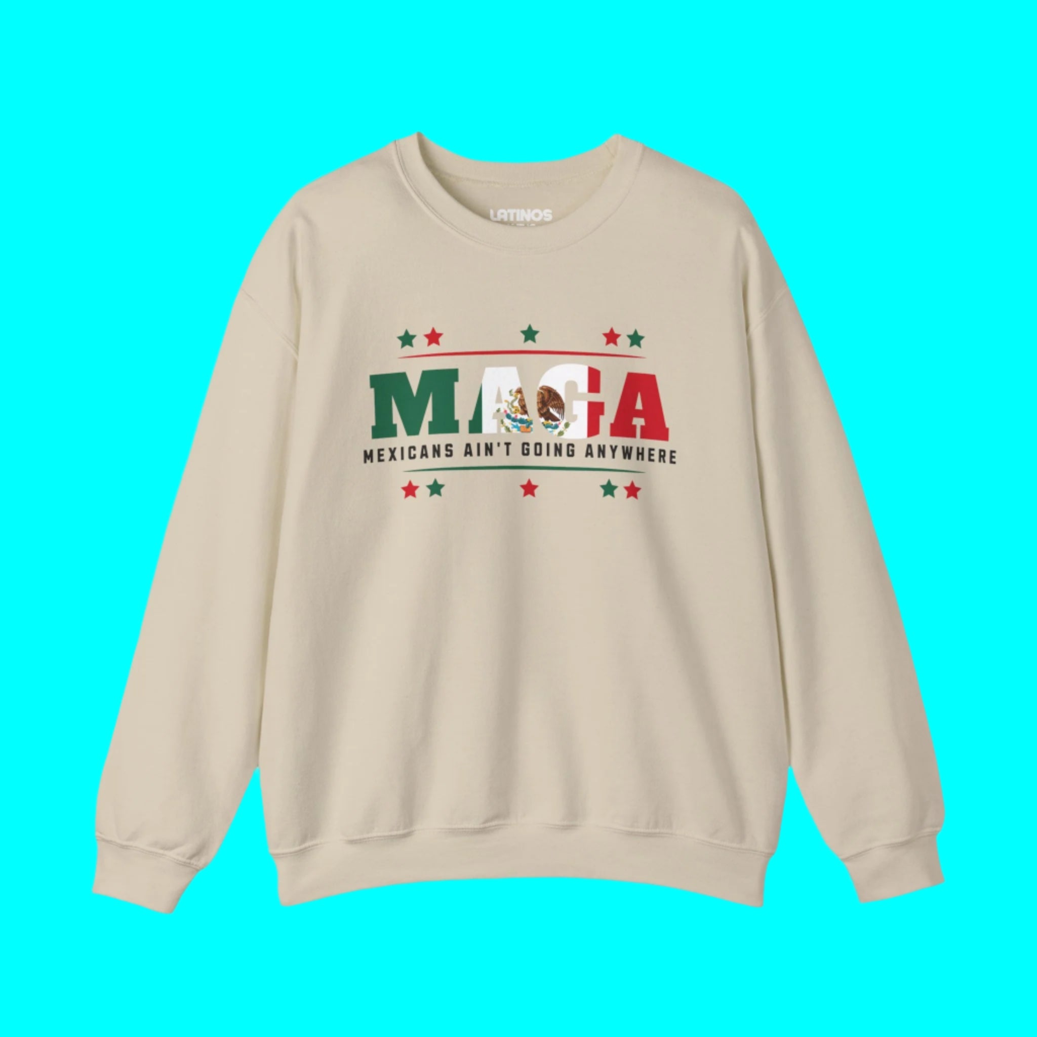 Pull ras du cou doublé polaire « Mexicans Ain't Going Anywhere V1 » | Fierté latino T-shirts viraux amusants | 3 Couleurs
