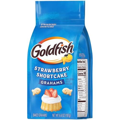 Biscuits salés cuits Goldfish Grahams saveur Shortcake aux fraises, sac de 187 g