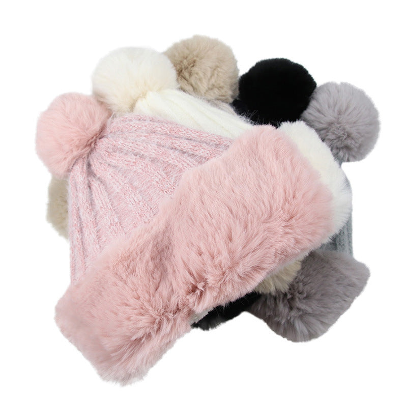Chapeau mongol de princesse d'hiver pour femmes – Chapeau de mode chaud en fourrure moelleuse