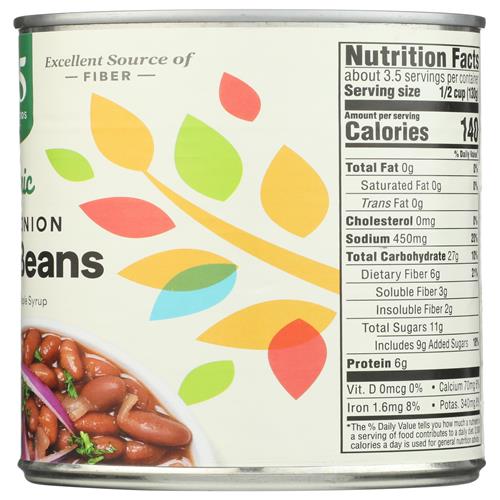 Whole Foods Market, Haricots blancs biologiques à la mélasse, Érable et oignon, 425 g