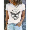 T-shirt femme oiseau libre aigle imprimé