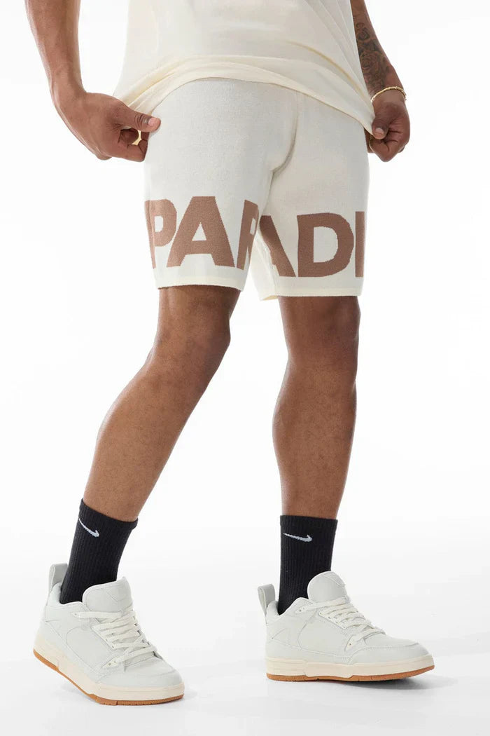 Short Jordan Craig Paradise Retro en tricot - Crème
