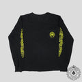T-shirt manches longues Chrome Hearts Eyechart noir/vert néon