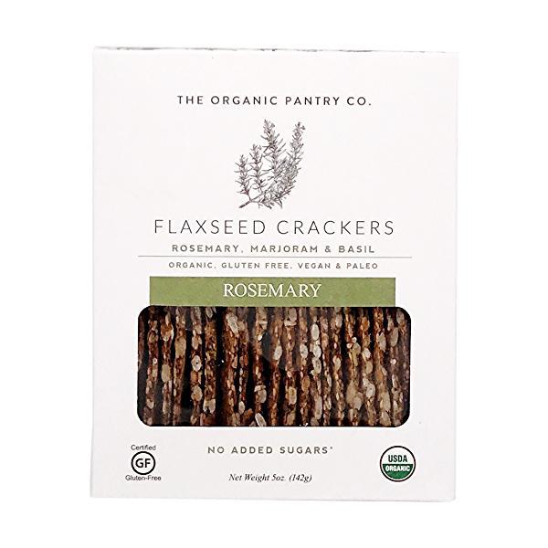 The Organic Pantry Co. - Craquelins aux graines de lin « Romarin » (142 g)