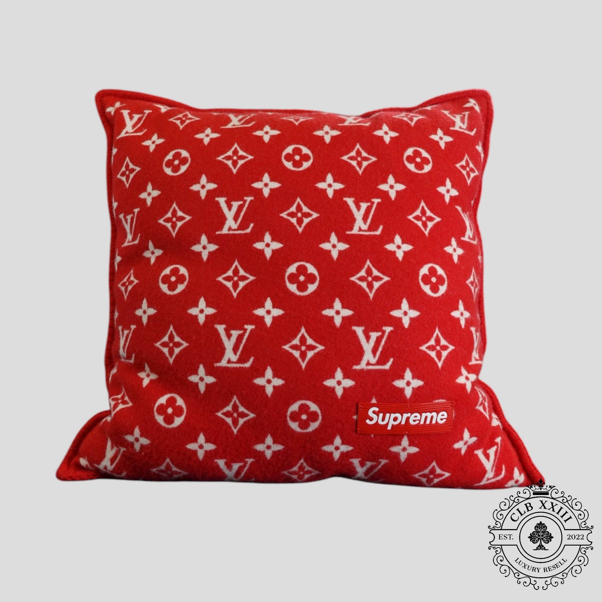 Oreiller en Cachemire Louis Vuitton X Supreme