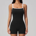 Combinaison short dos nu à col carré pour femme – Style sport et mode