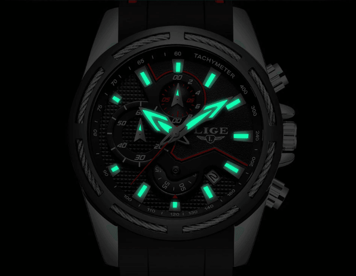 Montre moderne étanche pour homme avec bracelets en caoutchouc Montres multifonctions Design unique Cadeau parfait
