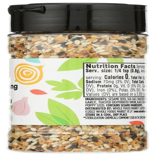 Assaisonnement pour bagels « Tout Garni » Whole Foods Market, 80 g