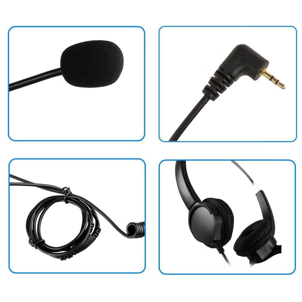 Casque double 2,5 mm pour téléphones sans fil