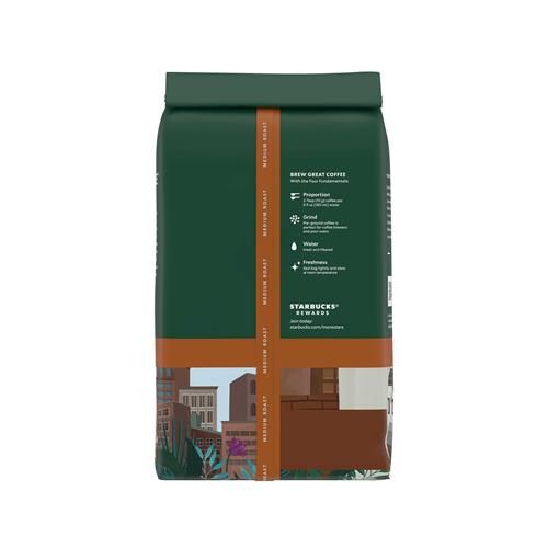 Café moulu Starbucks, café torréfié moyen, Pike Place Roast, 100 % Arabica, 1 sachet (340 g)