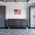 Autocollant mural de garage drapeau "Made in the USA"