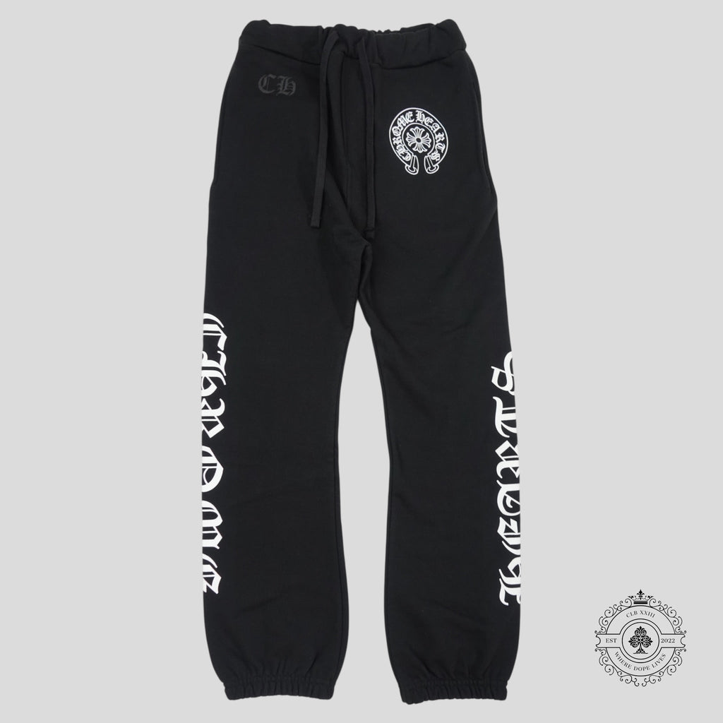 Pantalon de survêtement Chrome Hearts à logo fer à cheval noir