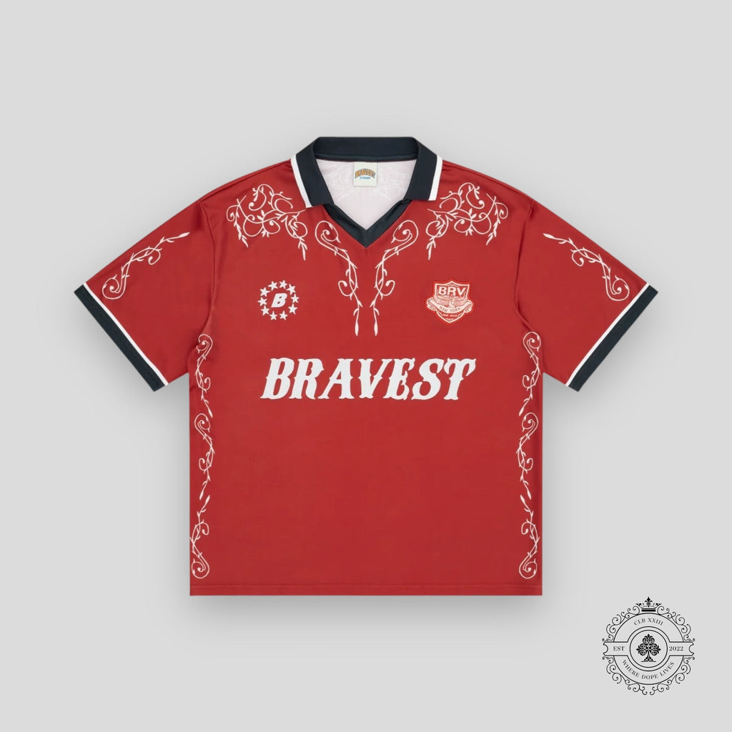 Maillot de Foot Américain Rouge Bravest Studios
