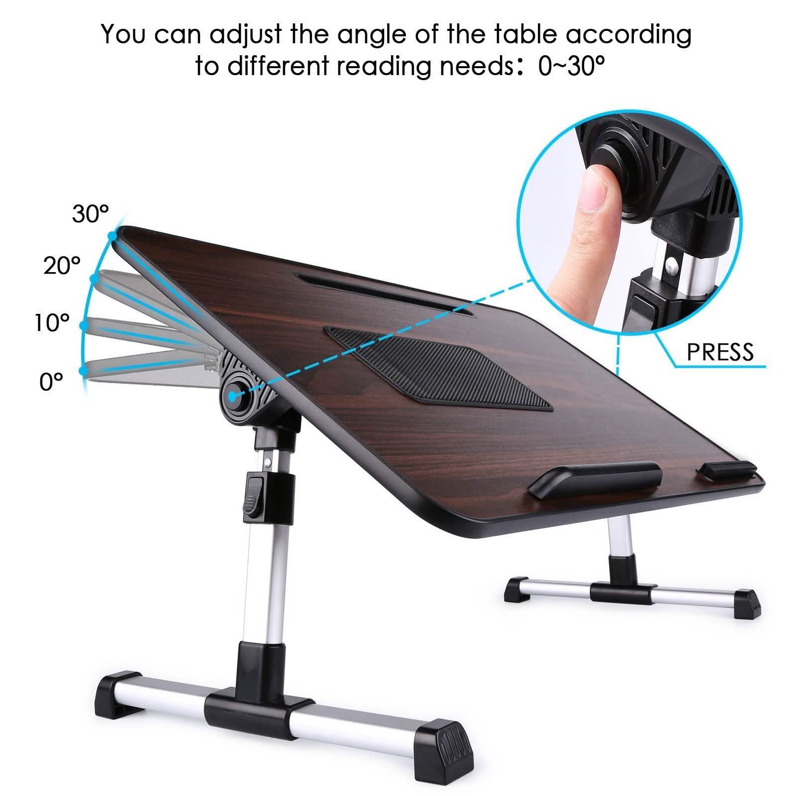 26.6 Support d'ordinateur portable pliable et réglable avec ventilateurs de refroidissement CPU et tapis de souris