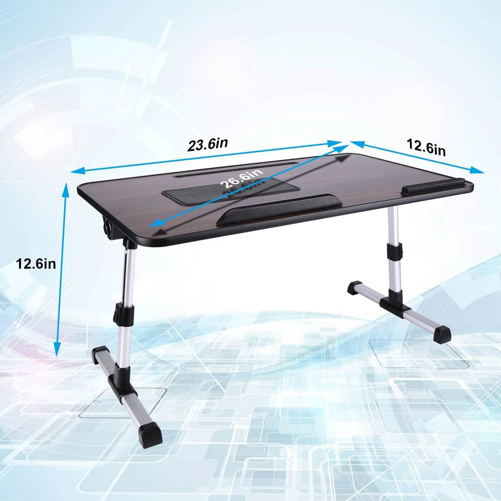 26.6 Support d'ordinateur portable pliable et réglable avec ventilateurs de refroidissement CPU et tapis de souris