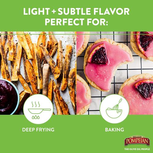 Huile de Pépins de Raisin 100% Pompeian, Saveur Légère et Subtile, Idéale pour la Cuisson à Haute Température, la Friteuse et la Pâtisserie, 710 ml.