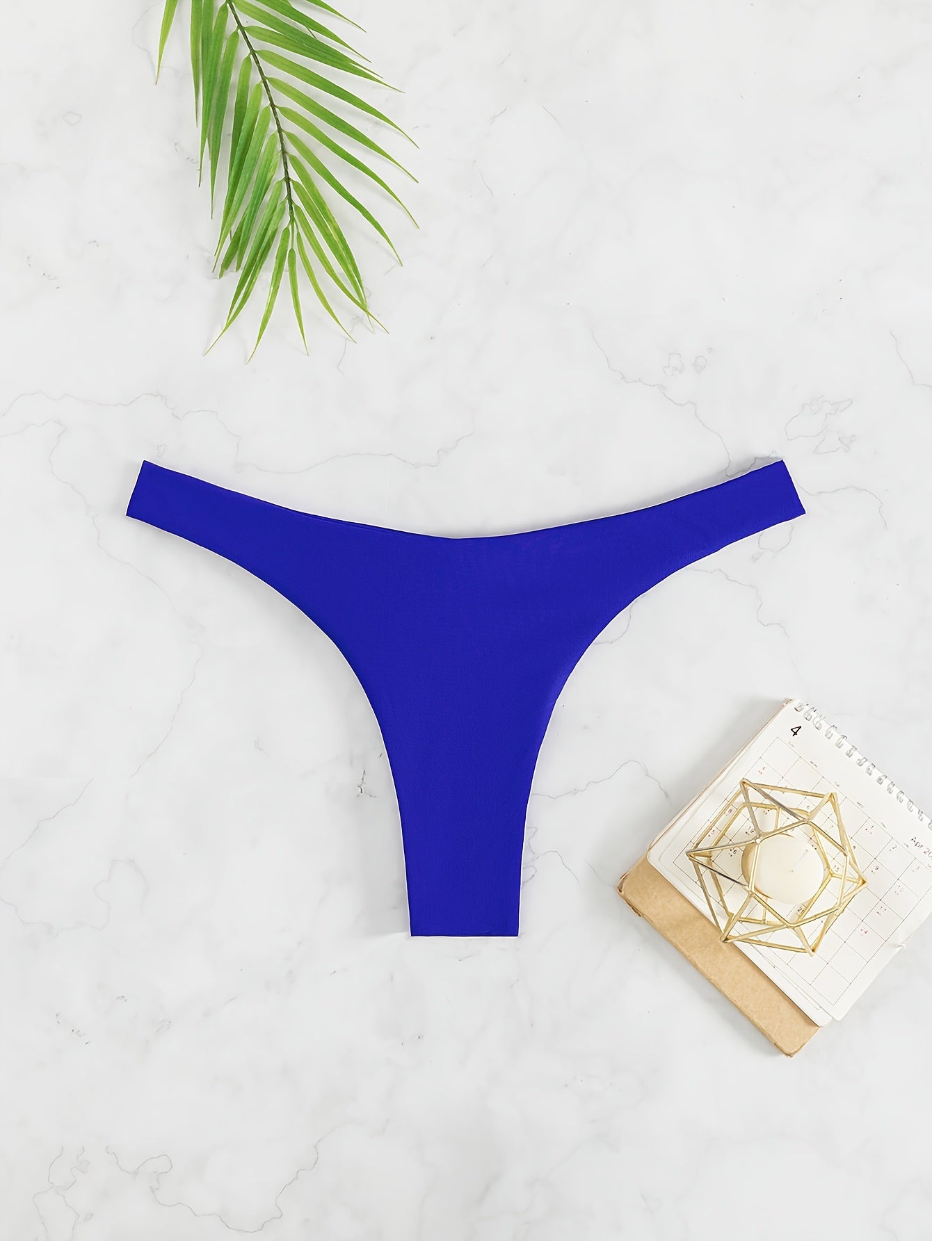 Nouveau bas de maillot de bain brésilien froncé de couleur unie pour femmes – Slip de bain en polyamide très extensible avec coupe flatteuse – Essentiel de maillot de bain décontracté pour la plage, la piscine et les vacances d'été