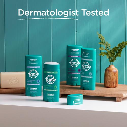 Tom’S Of Maine Désodorisant Naturel Montagne Printemps Pour Hommes Et Femmes, Sans Aluminium, 92 g