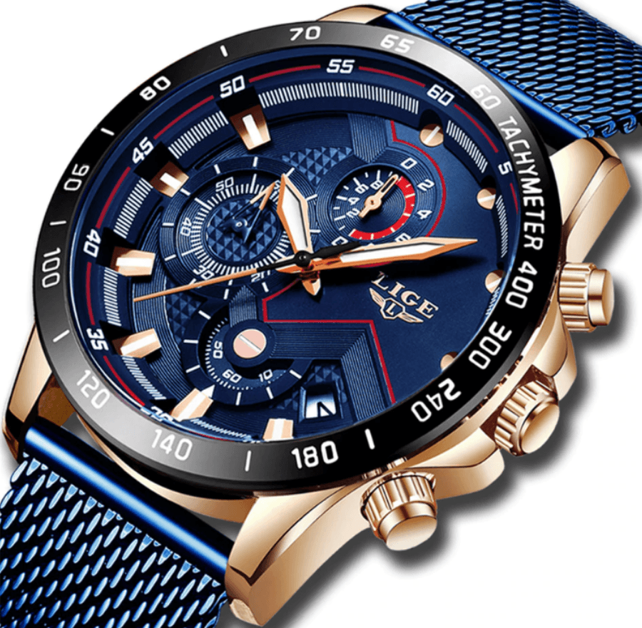 Montre Sport Étanche Homme Avec Bracelet En Acier Inoxydable Design Unique Cadeau Idéal Pour Votre Homme