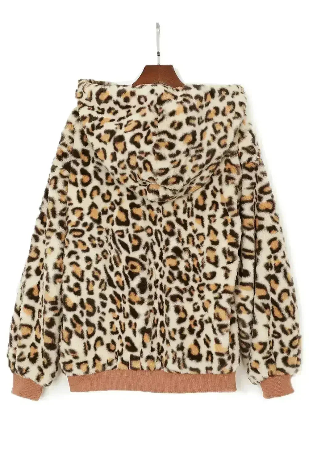 Veste léopard douillette en peluche