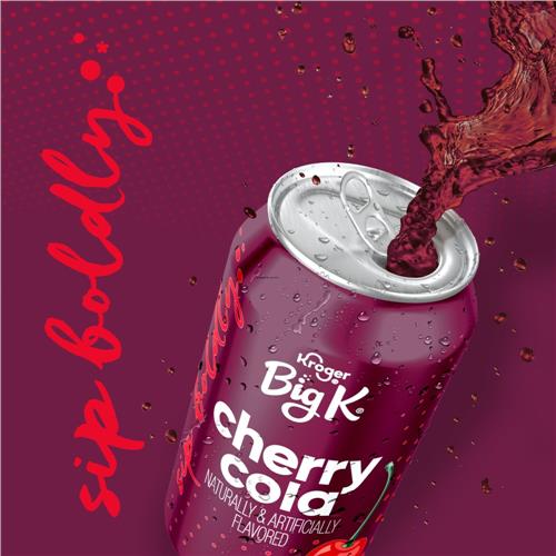 Boîte de 12 canettes de boisson gazeuse Cherry Cola Big K de 355 ml