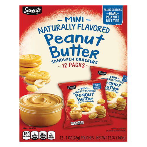 Biscuits salés Savoritz Mini beurre de cacahuètes, 340 g