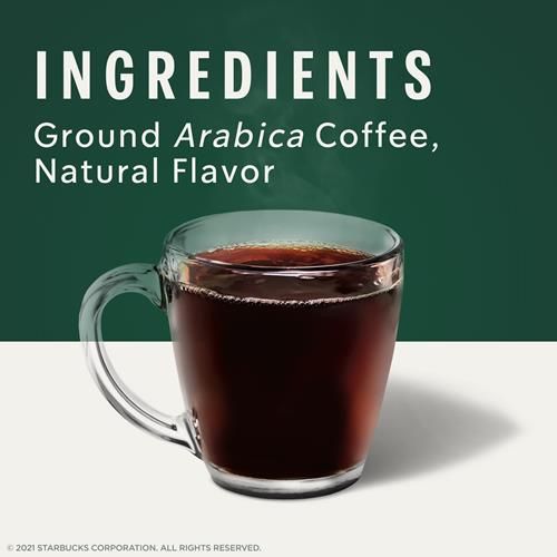 Starbucks Café moulu, café saveur caramel, naturellement aromatisé, 100 % Arabica, 1 sachet (311 g)
