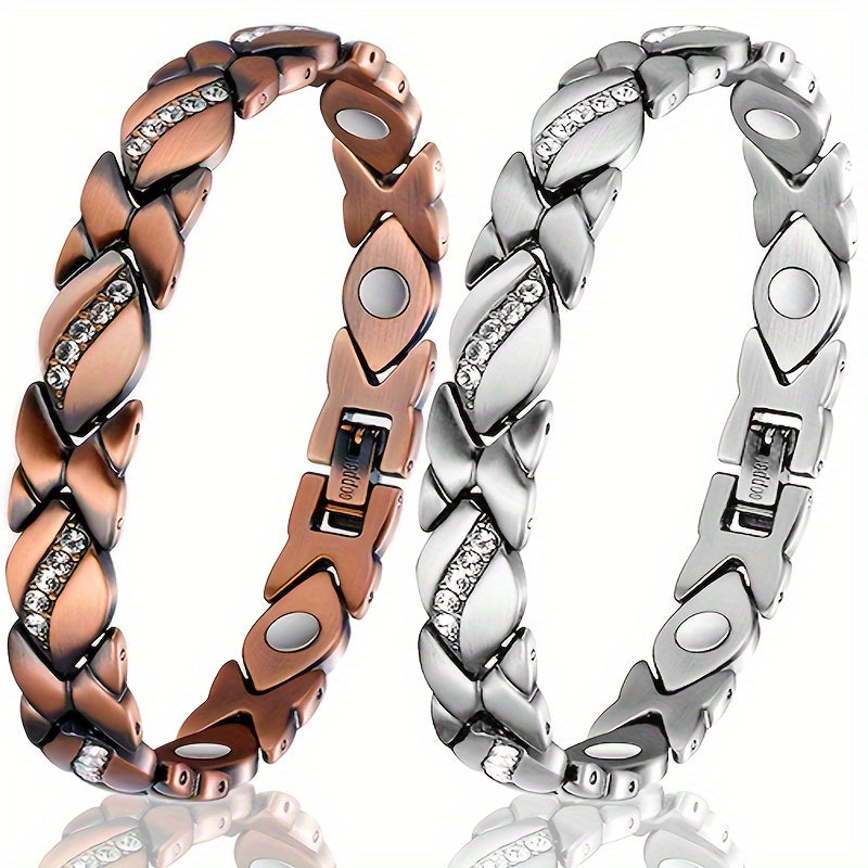 Bracelet en cuivre pour homme et femme, thérapie par énergie magnétique pour le soulagement de la douleur
