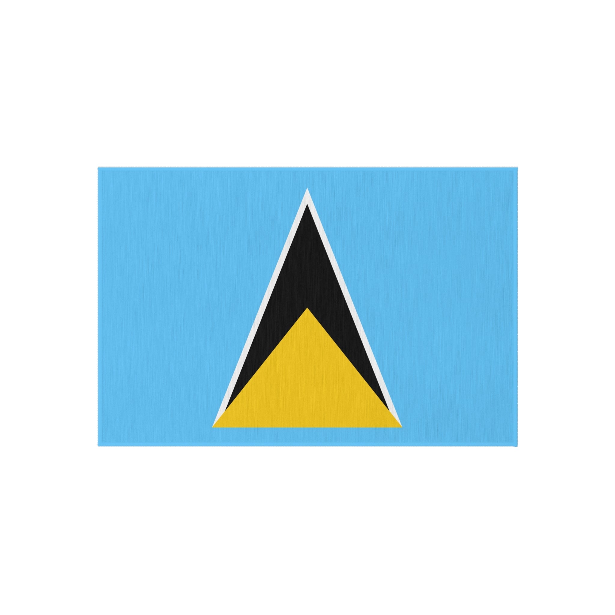 Paillasson antidérapant d'extérieur - Drapeau de Sainte-Lucie | Gros Islet, Sainte-Lucie | Castries | Dennery | 61 x 91 cm