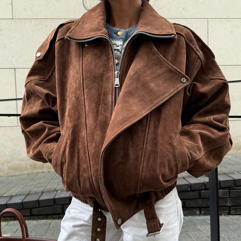 Veste décontractée zippée pour femme