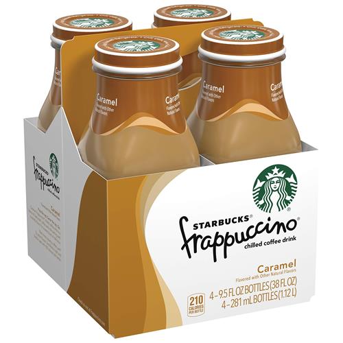 Boisson au café Starbucks Frappuccino, Caramel, 9,5 oz (paquet de 4)