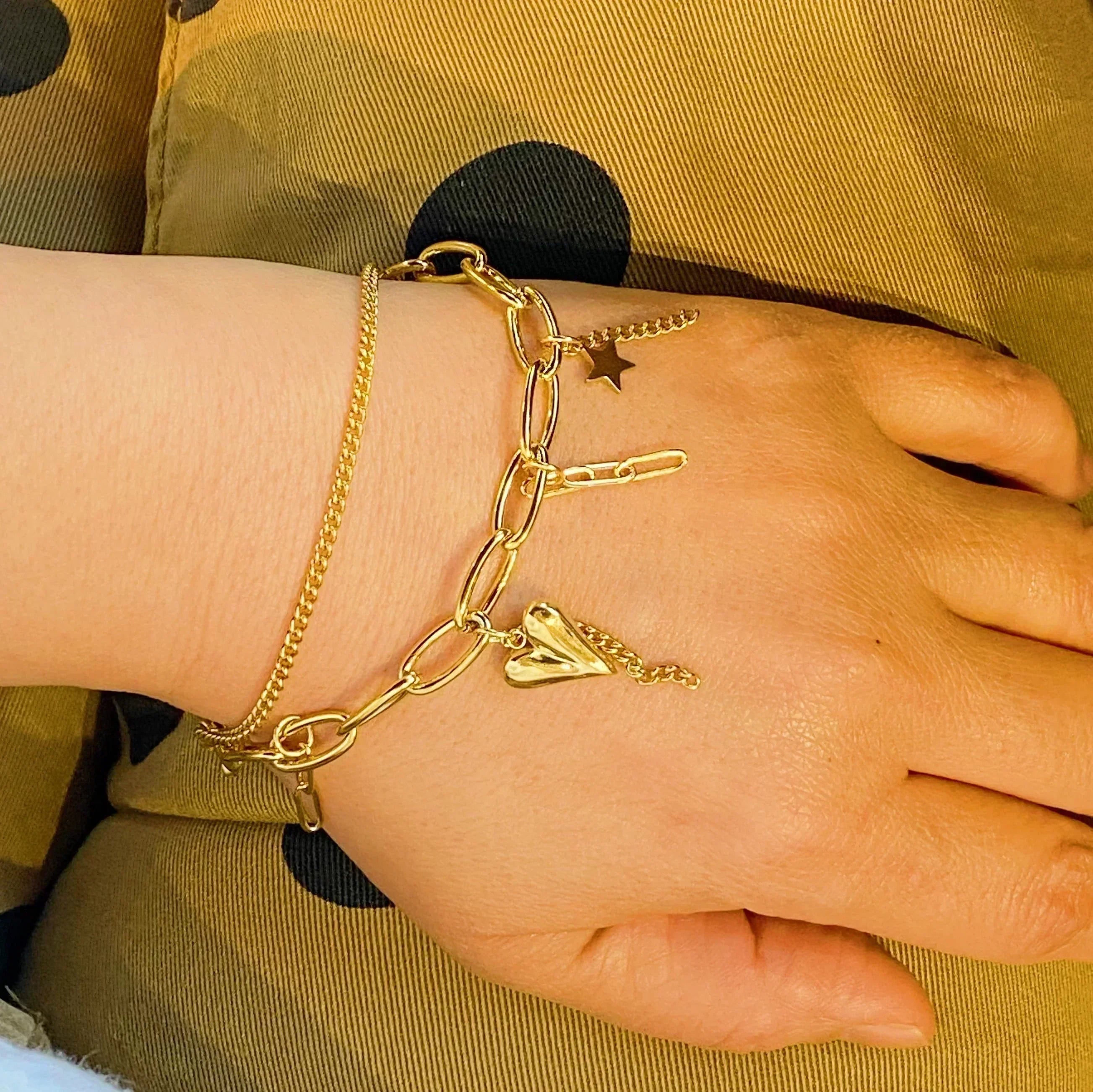 Bracelet breloques double bonheur