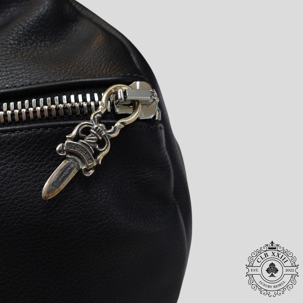 Sac de Voyage en Cuir Noir Chrome Hearts à Motif Fleur