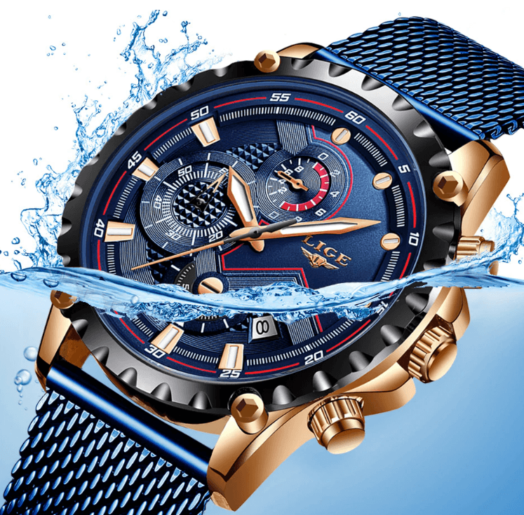 Montre Sport Étanche Homme Avec Bracelet En Acier Inoxydable Design Unique Cadeau Idéal Pour Votre Homme