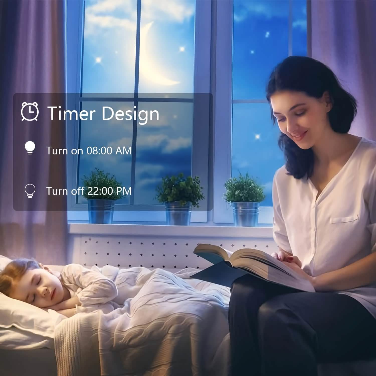 Prise Intelligente WiFi, Compatible Alexa & Google, Minuteur, Commande Vocale, Réseau 2,4 GHz Domotique