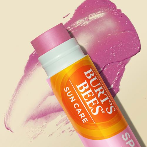 Burt's Bees Soin des Lèvres Teinté Solaire, Ecran Solaire Minéral Spf 30, Pivoine Sauvage, 1 Tube