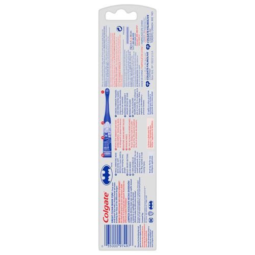 Brosse à Dents Électrique Colgate Kids, Batman, Extra Souple, 3 Ans et Plus, 1 Unité, Couleurs Assorties